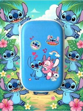 Stitch Accessory Case With Items Inside-New